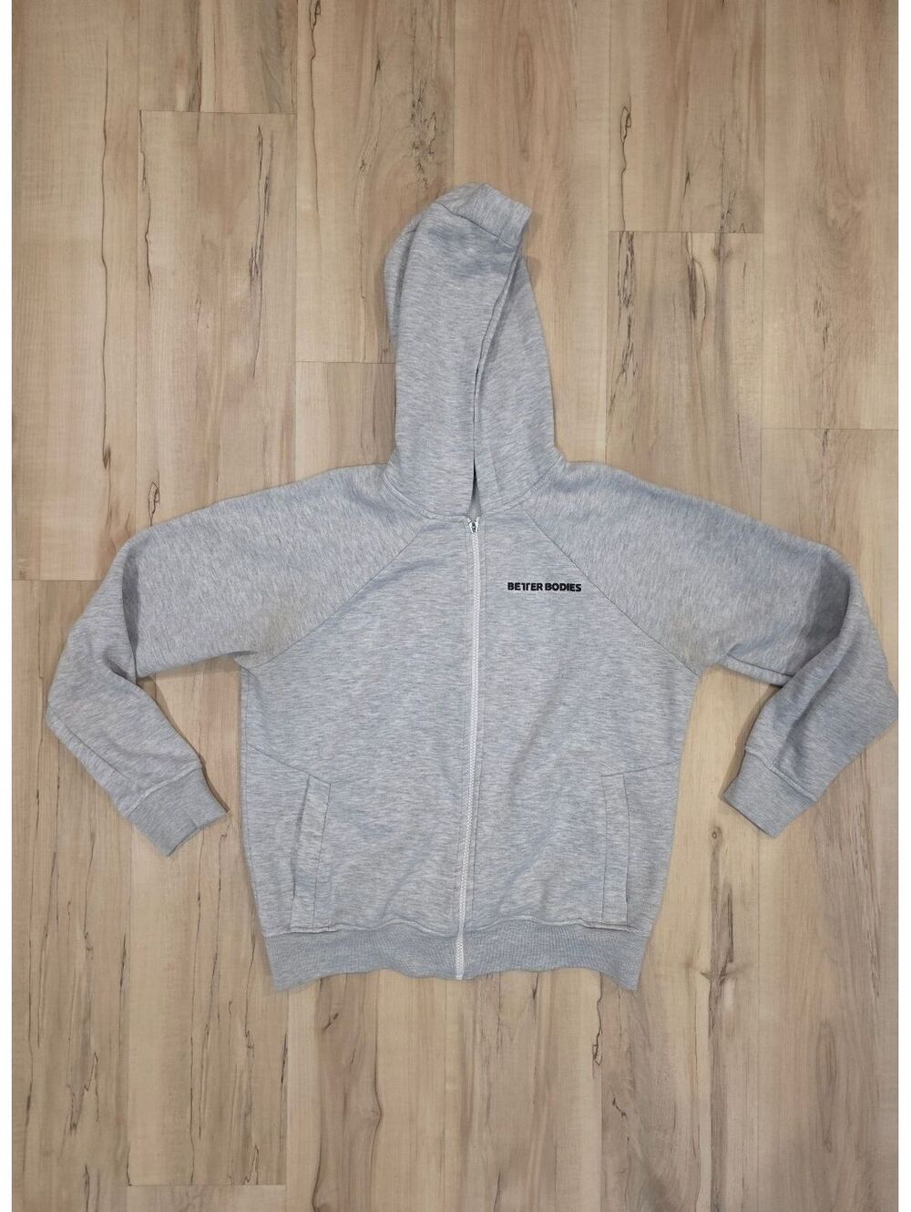 Better Bodies Gray Full Zip Hoodie Sweatshirt